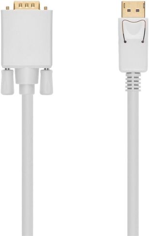 كابل Monoprice 6ft 28AWG DisplayPort إلى VGA - أبيض in Saudi Arabia