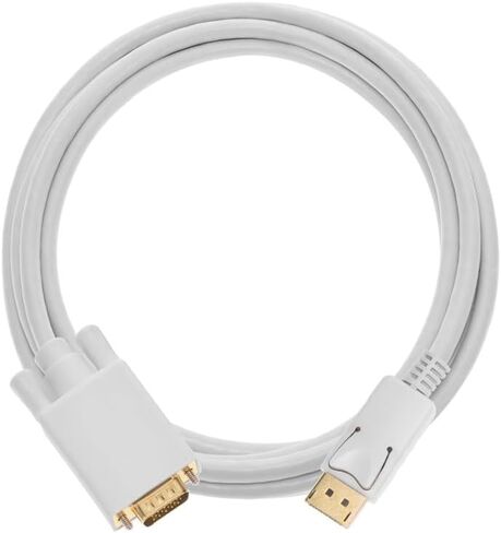 كابل Monoprice 6ft 28AWG DisplayPort إلى VGA - أبيض in Saudi Arabia