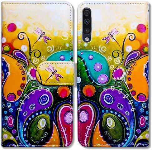 Bcov Case for Galaxy A50, Hummingbird in Flowers Leather Flip Wallet Case Cover with Card Slot Holder Kickstand for Samsung Galaxy A50 in Saudi Arabia