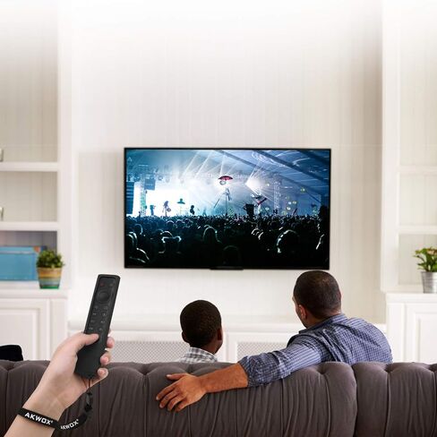 حافظة حماية عن بعد من AKWOX مكونة من قطعتين لسلسلة أجهزة التحكم عن بعد NVIDIA Shield TV Pro/4K HDR، جلد سيليكون خفيف الوزن مقاوم للصدمات ومضاد للانزلاق مع حزام يد - أسود أزرق in Kuwait