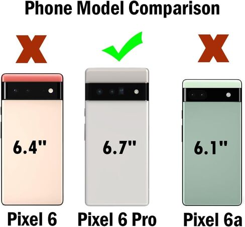 حافظة لهاتف Google Pixel 6 Pro مع حامل للبطاقات ومسند مغناطيسي من الجلد الناعم قابلة للطي لهاتف Google Pixel 6 Pro (أزرق) in Kuwait