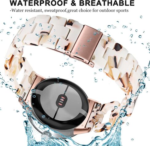 NINKI Compatible for Google Pixel Watch 3 41MM 2024/Pixel Watch 2 2023 Resin Band with Metal Clasp,Waterproof Lightweight Thin Strap Adjustable Bracelet for Google Pixel Watch 1(2022) Resin Bands in Saudi Arabia