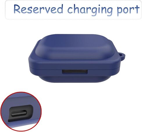 case Compatible with Nothing Ear a Cover Wireless Earbuds Silicone Material Shockproof Unique Portable Protective Cover with Carabiner (Black) in Saudi Arabia