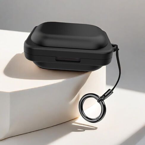 case Compatible with Nothing Ear a Cover Wireless Earbuds Silicone Material Shockproof Unique Portable Protective Cover with Carabiner (Black) in Saudi Arabia