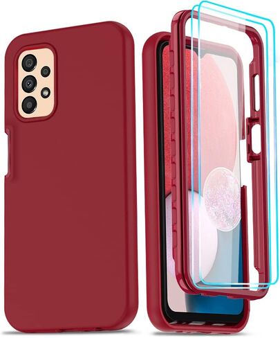 LeYi for Samsung Galaxy A13 5G Phone Case: Galaxy A13 5G Case with [2 x Tempered Glass Screen Protector], Full-Body Shockproof Soft Liquid Silicone Protective Phone Case for Samsung A13 5G, Mint in Kuwait