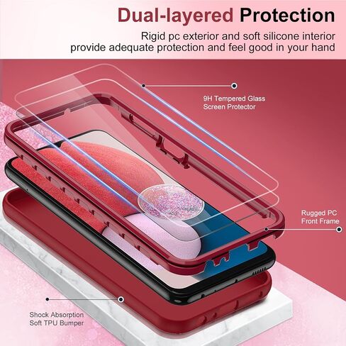 LeYi for Samsung Galaxy A13 5G Phone Case: Galaxy A13 5G Case with [2 x Tempered Glass Screen Protector], Full-Body Shockproof Soft Liquid Silicone Protective Phone Case for Samsung A13 5G, Mint in Kuwait