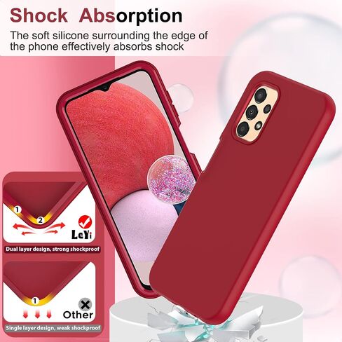 LeYi for Samsung Galaxy A13 5G Phone Case: Galaxy A13 5G Case with [2 x Tempered Glass Screen Protector], Full-Body Shockproof Soft Liquid Silicone Protective Phone Case for Samsung A13 5G, Mint in Kuwait
