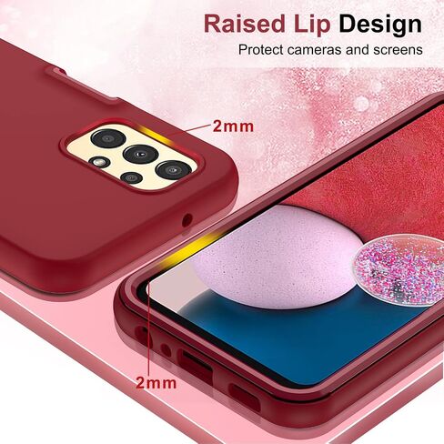 LeYi for Samsung Galaxy A13 5G Phone Case: Galaxy A13 5G Case with [2 x Tempered Glass Screen Protector], Full-Body Shockproof Soft Liquid Silicone Protective Phone Case for Samsung A13 5G, Mint in Kuwait