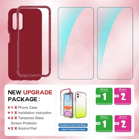 LeYi for Samsung Galaxy A13 5G Phone Case: Galaxy A13 5G Case with [2 x Tempered Glass Screen Protector], Full-Body Shockproof Soft Liquid Silicone Protective Phone Case for Samsung A13 5G, Mint in Kuwait