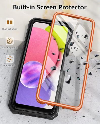 for Samsung Galaxy A03S Phone Case: Built in Hard Kickstand & Touch Protector Military Shockproof TPU Sturdy Soft Rugged Heavy Duty Armor Full Body Protection Grade Phone Cover - Black in Saudi Arabia