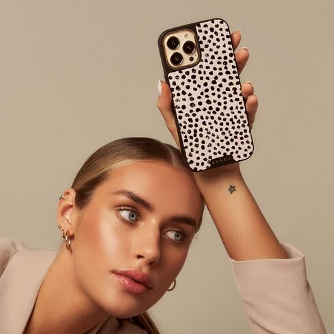 حافظة هاتف BURGA متوافقة مع iPhone 11 - نمط منقطة سوداء لاتيه اللوز - لطيفة ولكن قوية مع نظام الدفاع CloudGuard 2 في 1 - حافظة صلبة فاخرة مقاومة للخدش لهاتف iPhone 11 in Kuwait