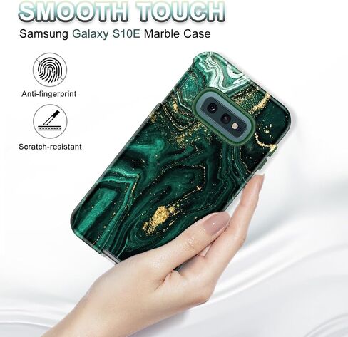Btscase for Samsung Galaxy S10e Case, Heavy Duty Three Layer Marble Shockproof Full Body Rugged Hard PC+Soft TPU Bumper Drop Protection Women Girls Cover for Galaxy S10e, Rose Gold in Saudi Arabia