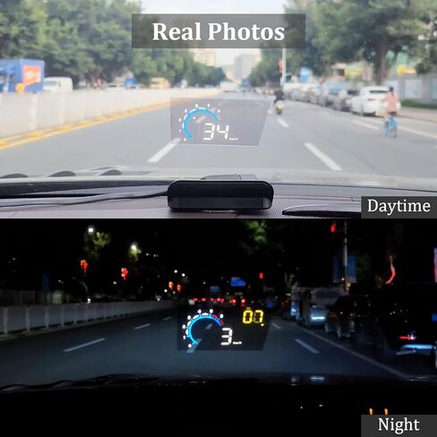 M12 Heads up Display Windshield Projector, Digital Speedometer for car, OBD2/GPS Speedometer with Speed, Overspeed Warning, Display Water Temperature, Direction, Suitable for All Vehicles. in Saudi Arabia