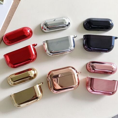 Case Compatible with AirPods Pro 2 / Airpods Pro Cases, Shockproof Protective Cover Mirror Silver Plating Soft Skin with Butterfly Chain Pendant Keychain 02 in Saudi Arabia