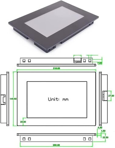 شاشة عرض وحدة LCD TFT تسلسلية TFT LCD من Nextion المحسنة HMI USART UART مقاس 7.0 بوصة، لوحة عرض تعمل باللمس متعددة اللمس مع حاوية (NX8048K070_011C) in Saudi Arabia