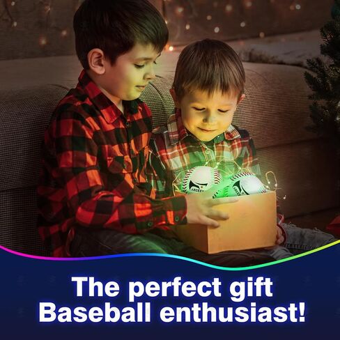 ARCEEKER Light Up Baseball Glow in The Dark, LED Toy Baseballs Glowing with 7 Changing Colors for Nighttime Baseball Game Play, Ideal Baseball Gift for Boys Girls Baseball Fans Playing in Saudi Arabia