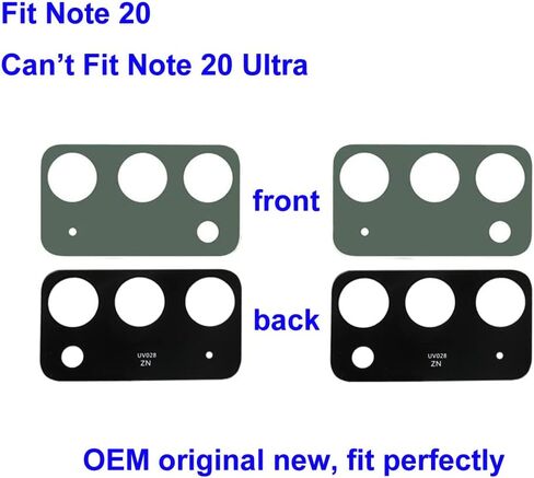 2pcs OEM Original Back Rear Camera Glass Lens Replacement for Samsung Galaxy Note 20 5G 6.7 Inch (All Carriers) with Repair Tools Kit (Mystic Gray) in Saudi Arabia