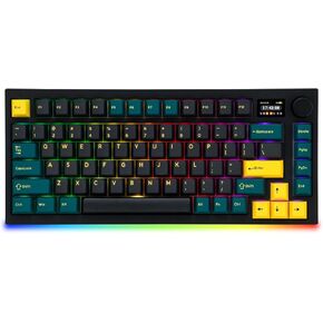 MD750 Delight BT RGB Devil Green TKL Ergonomic Mechanical Keyboard, LED Screen & Knob, 75% Layout, 2.4G/ BT5.0/ USB Type-C, Mac/Windows OS Compatible- Gateron G Red