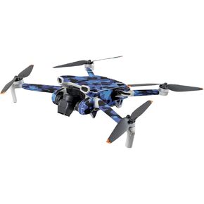 MightySkins Skin Compatible with DJI Mini 3 - Blue Modern Camo | Protective, Durable, and Unique Vinyl Decal wrap Cover | Easy to Apply | Made in The USA