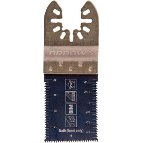Arrow OSCTRI-1 Bi-Metal Oscillating Tool Sidetooth Plunger Saw Blade for Wood and PVC Pipe, Universal, Fits Most Multitools, Includes Adapter, 1-5/16 Inch
