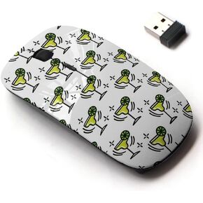 2.4G Wireless Mouse with Cute Pattern Design for All Laptops and Desktops with Nano Receiver - Margarita Cocktail Doodle