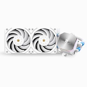 Frozen Edge 240 White CPU Liquid Cooler,Efficient PWM Controlled Pump 3300RPM,12CM PWM Fan,Water Cooling Computer Parts,for AMD AM4/AM5,Intel 1150/1151/1200/2011/1700,Computer AIO Cooler