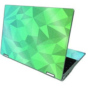 MightySkins Glossy Glitter Skin Compatible with Acer Chromebook CP311 (2021) - Blue Green Polygon | Protective Durable High-Gloss Glitter Finish | Easy to Apply | Made in The USA