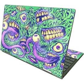 MightySkins Glossy Glitter Skin Compatible with HP Envy x360 13" (2021) - Eyes and Teeth | Protective Durable High-Gloss Glitter Finish | Easy to Apply and Change Styles | Made in The USA