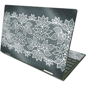 MightySkins Glossy Glitter Skin Compatible with HP Envy x360 13" (2021) - Floral Lace | Protective, Durable High-Gloss Glitter Finish | Easy to Apply and Change Styles | Made in The USA