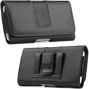 kiwitatá Belt Holster for iPhone 15 Plus, 15 Pro Max, 14, 14 Pro Max, 13 Pro Max, 13, 12 Pro, Horizontal Cell Phone Belt Holder Pouch Case with Clip for iPhone 12 Pro Max iPhone 8 Plus 7 Plus