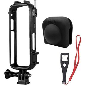 Protective Frame for Insta360 X3, Mounting Bracket Case Cage with Lens Cap housing Mount Accessories