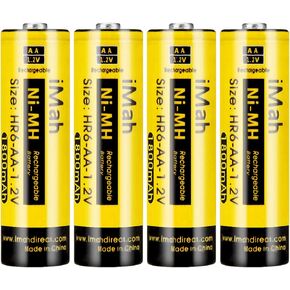 iMah HR6 AA بطاريات قابلة للشحن Ni-MH 1.2V 1800mAh للضوء الشمسي، سيارة التحكم عن بعد، الساعة، مصباح يدوي، الألعاب، حزمة من 4 in Kuwait