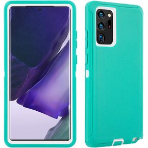 حافظة بمشبك حزام لهاتف Galaxy Note 20، حافظة متينة شديدة التحمل للحماية من السقوط، مقاومة للصدمات/السقوط/الغبار، غطاء متين من 3 طبقات لهاتف Samsung Galaxy Note 20 5G (أسود (مع مشبك حزام)) in Kuwait