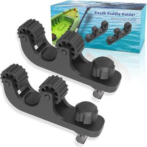 Kayak Paddle Holder, Kayak Track Mount Accessories, Kayak Oar Holder for Fishing Kayak, Kayak Rail Accessories, Pack of 2