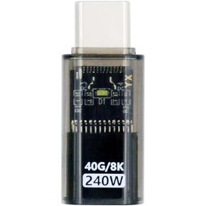 xiwai 240W Type-C Display Smart LED USB4 Male to Female Extension Adapter USB4.0 40Gbps Current Voltage Monitoring Tester Detector