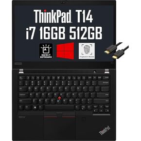 Lenovo ThinkPad T14 Business Laptop (14" FHD+ Touchscreen, AMD Ryzen 5 PRO 6650U, 16GB RAM, 512GB SSD, 6-Core (Beat i7-1250U)), Backlit, Fingerprint, 1080p Webcam, Wi-Fi 6E, Win 11 Pro w/AI Copilot