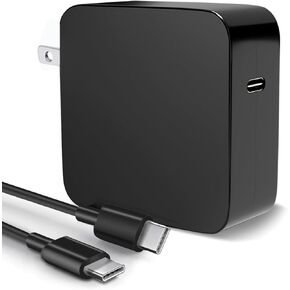 65W USB C Charger, Universal Laptop Charger Type C Replacement for Mac Book Pro/Air, Lenovo, Steam Steak Deck, Asus, Dell, Samsung, HP, DJI, LG Gram, Acer Laptops and Smart Phone, Tablets