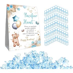 لعبة استحمام الطفل Pacifier Hunt، مجموعة لهايات صغيرة لألعاب استحمام الطفل، 50 قطعة لهايات أطفال صغيرة بنية اللون لكشف جنس الطفل، لهايات بلاستيكية لعبة استحمام للأطفال 5 * 7 بوصات in Kuwait