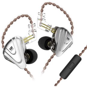 in-Ear Monitors,　KZ ZSX 1DD+5BA hybrid HIFI Stereo Noise Isolating Sport IEM Earphones/Earbuds/Headphones with Detachable Cable, Computer (without MIC, Black)