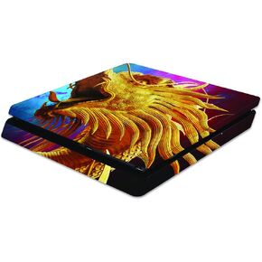 MightySkins Skin Compatible with Sony Playstation 4 Slim PS4 wrap Cover Sticker Skins The Golden Dragon