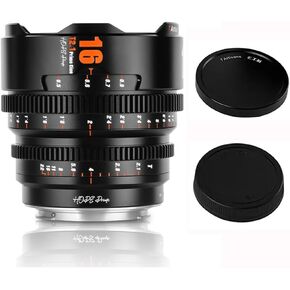 7Artisans 16mm T2.1 Cine Lens,Large Aperture Cinematic Film Lens for E Mount Mirrorless Cameras A6500 A6600 FX3 A7S3 A7M3 A7R3 A7M4 FS/A/NEX/A6/A7 Series