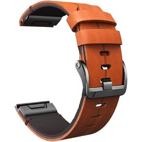 leather watch band for garmin fenix 7/7x fenix 6/6x fenix 5x/5 plus Forerunner 965 955 935 745 epix Pro Gen 2 full grain 22mm 26mm quick fit Watch Strap replacement for Men brown