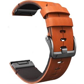 leather watch band for garmin fenix 7/7x fenix 6/6x fenix 5x/5 plus Forerunner 965 955 935 745 epix Pro Gen 2 full grain 22mm 26mm quick fit Watch Strap replacement for Men brown