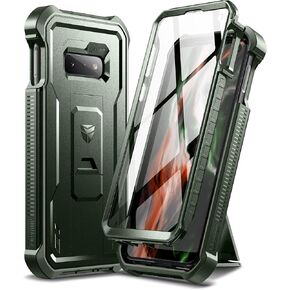 Dexnor for Samsung Galaxy S10e Case, [Built in Screen Protector and Kickstand] Heavy Duty Military Grade Protection Shockproof Protective Cover for Samsung Galaxy S10e, Black