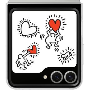 SAMSUNG Galaxy Z Flip 6 Flipsuit Phone Case, Protective Cover with Interactive, Interchangeable Card, LED Lights, Customizable Designs Respond to Motion and Touch, US Version, EF-ZF741CWEGUS, White
