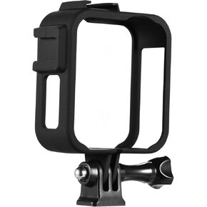 Andoer Action Camera case Camera Plastic Protective Frame Housing Vlog Cage with Dual Cold Shoe Mounts for GoPro Max Sports Camera