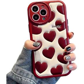 Compatible for iPhone 15 Pro Max Cartoon Case, Kawaii Cute Bear Case Silicone 3D Cover Strap Soft TPU Shockproof Protective for Kids Girls and Womens