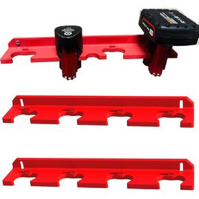 Battery Holder for Milwaukee M12, Mount 4 Slot Milwaukee m12 Battery Holder, 12V Battery Holder Milwaukee, Battery Storage for Milwaukee (2pcs)