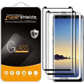 Supershieldz (2 Pack) Designed for Samsung Galaxy Note 8 Tempered Glass Screen Protector with (Easy Installation Tray) 0.33mm, Anti Scratch, Bubble Free