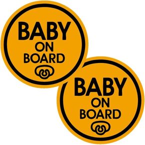 TOTOMO Baby on Board Sticker - Funny Cute Safety Caution Decal Sign for Cars Windows and Bumpers - Baby Pacifier ALI-023